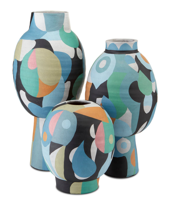 Currey and Company - 1200-0460 - Vase - Blue/Green/Black/Yellow