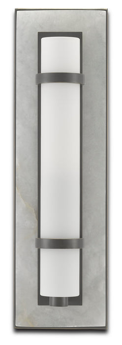 Currey and Company - 5800-0018 - One Light Wall Sconce - Natural Alabaster/Oil Rubbed Bronze/Opaque/White