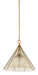 Currey and Company - 9000-0760 - One Light Pendant - Antique Brass/Frosted Glass