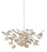 Currey and Company - 9000-0818 - Four Light Chandelier - Contemporary Silver Leaf