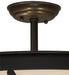 Meyda Tiffany - 230009 - Four Light Flushmount - Horseshoe - Timeless Bronze