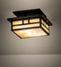 Meyda Tiffany - 242391 - Two Light Flushmount - Hyde Park - Craftsman Brown