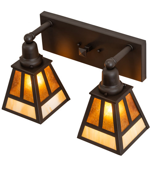Meyda Tiffany - 242401 - Two Light Vanity - T`` Mission`` - Oil Rubbed Bronze