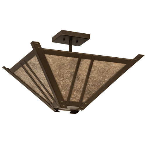 Meyda Tiffany - 242901 - Four Light Semi-Flushmount - Arta - Bronze