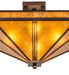 Meyda Tiffany - 243280 - Four Light Flushmount - Prairie Loft - Mahogany Bronze