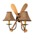 Meyda Tiffany - 243293 - Two Light Wall Sconce - Paddle - Natural Wood,Timeless Bronze