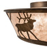 Meyda Tiffany - 245629 - Four Light Flushmount - Elk On The Loose - Antique Copper
