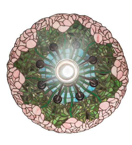 Meyda Tiffany - 246607 - Nine Light Pendant - Cabbage Rose - Mahogany Bronze