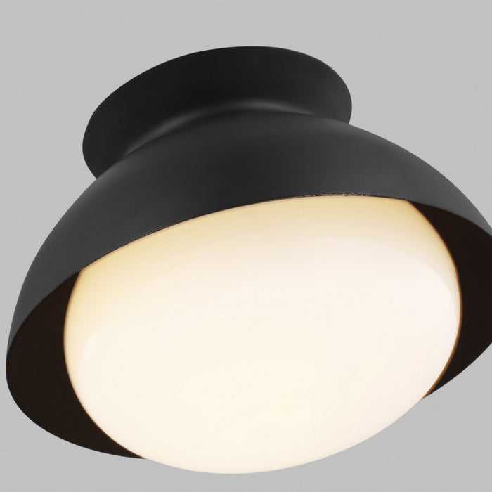 Generation Lighting - AEF1001MBK - One Light Flush Mount - Lucerne - Midnight Black