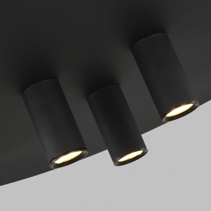 Tech Lighting - 700FMPNT16B-LED930 - LED Flush Mount - Ponte - Nightshade Black