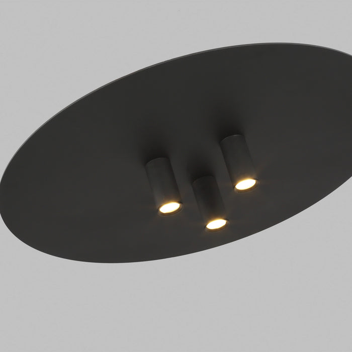 Tech Lighting - 700FMPNT16B-LED930-277 - LED Flush Mount - Ponte - Nightshade Black