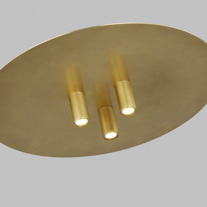 Tech Lighting - 700FMPNT16NB-LED930-277 - LED Flush Mount - Ponte - Natural Brass