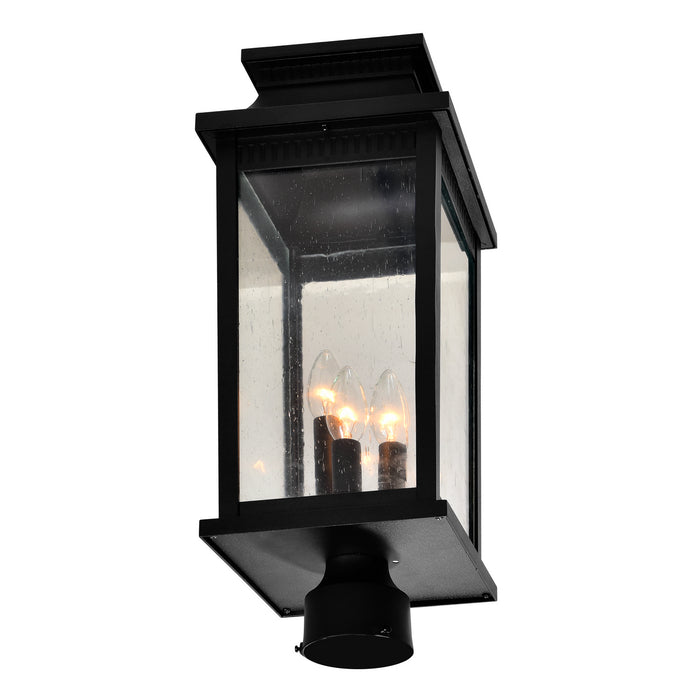 CWI Lighting - 0418PT7L-3 - Three Light Outdoor Lantern Head - Milford - Black