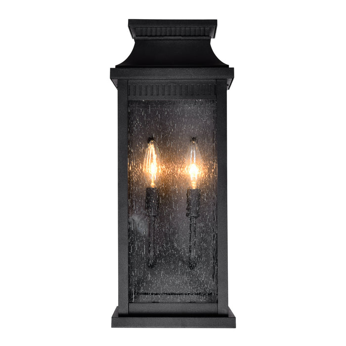 CWI Lighting - 0418W7L-2 - Two Light Outdoor Wall Lantern - Milford - Black