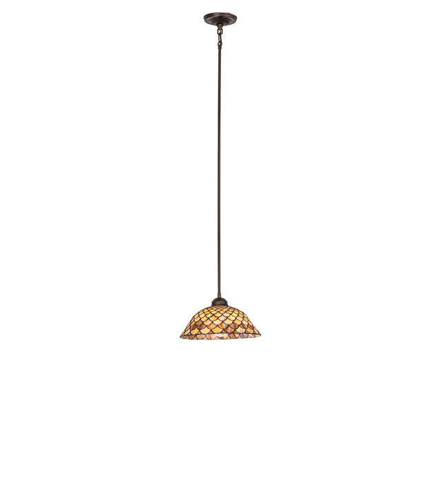 Meyda Tiffany - 236271 - One Light Pendant - Tiffany Fishscale - Mahogany Bronze
