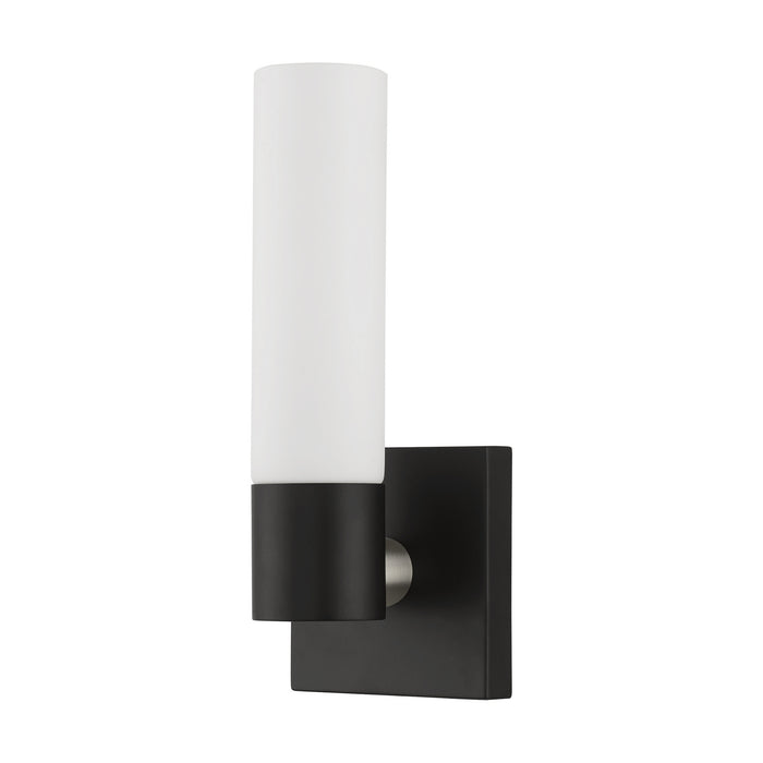 Livex Lighting - 10101-04 - One Light Wall Sconce - Aero - Black with Brushed Nickel
