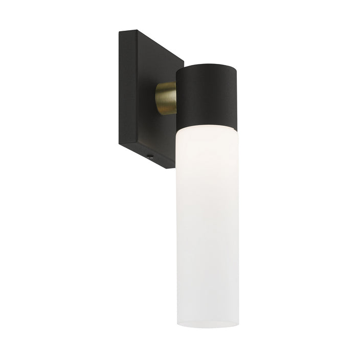 Livex Lighting - 10101-14 - One Light Wall Sconce - Aero - Textured Black with Antique Brass