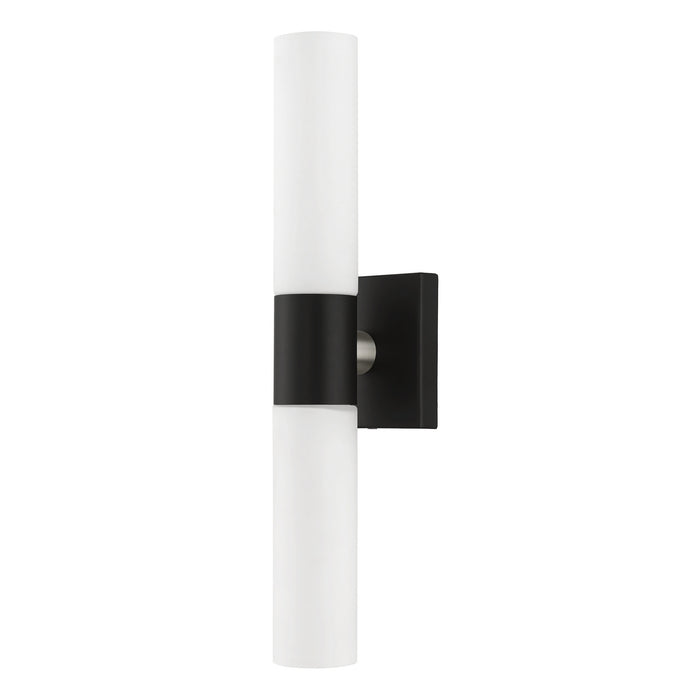 Livex Lighting - 10102-04 - Two Light Vanity - Aero - Black with Brushed Nickel