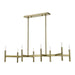 Livex Lighting - 51178-01 - Eight Light Linear Chandelier - Copenhagen - Antique Brass