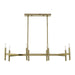 Livex Lighting - 51178-01 - Eight Light Linear Chandelier - Copenhagen - Antique Brass