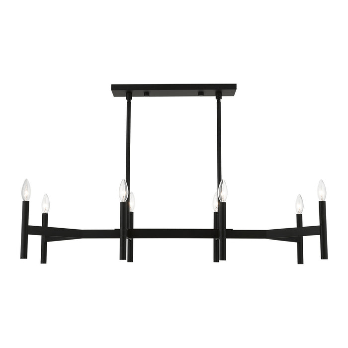 Livex Lighting - 51178-04 - Eight Light Linear Chandelier - Copenhagen - Black