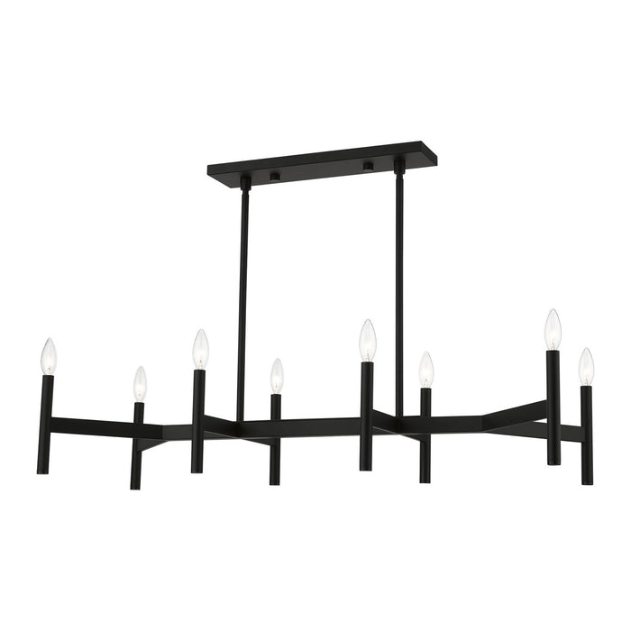 Livex Lighting - 51178-04 - Eight Light Linear Chandelier - Copenhagen - Black