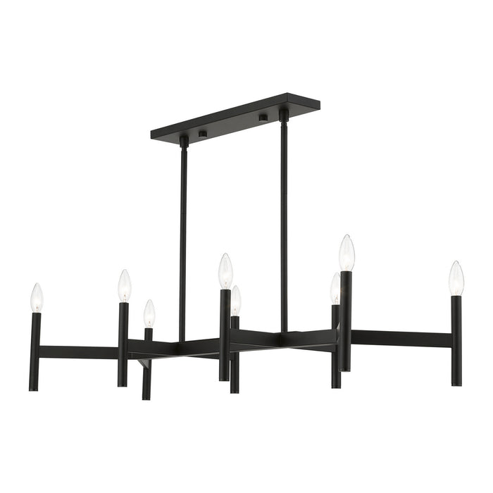 Livex Lighting - 51178-04 - Eight Light Linear Chandelier - Copenhagen - Black