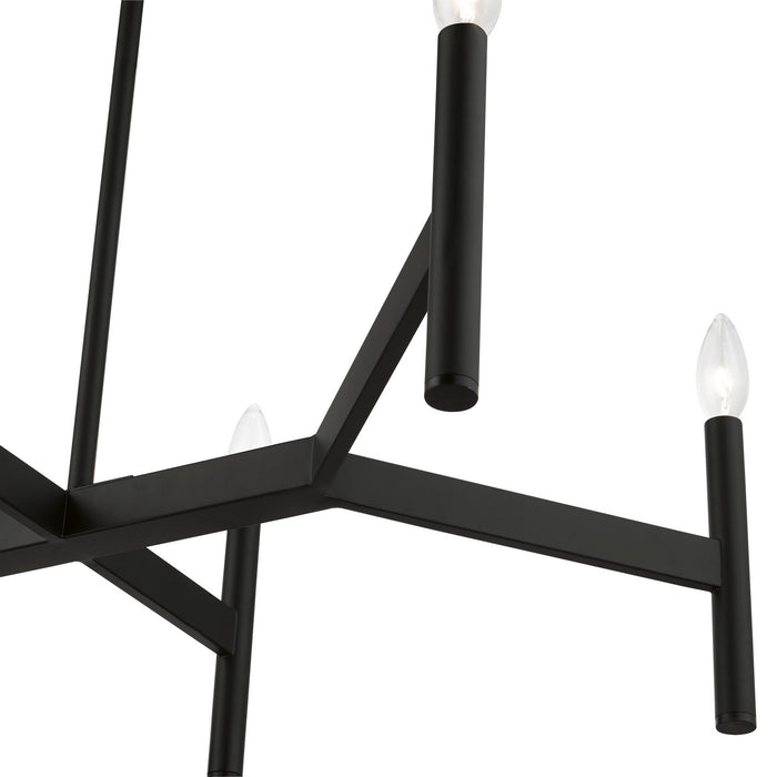 Livex Lighting - 51178-04 - Eight Light Linear Chandelier - Copenhagen - Black