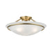 Livex Lighting - 4824-01 - Three Light Semi-Flush Mount - Newburgh - Antique Brass