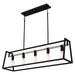 Quoizel - TPT142MBK - Five Light Linear Chandelier - Tippet - Matte Black