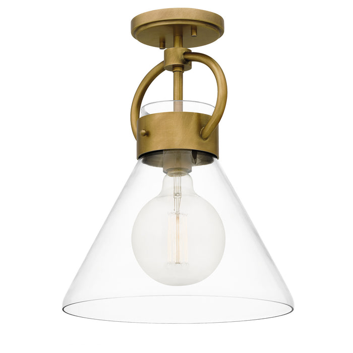 Quoizel - WBS1712WS - One Light Semi Flush Mount - Webster - Weathered Brass