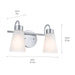 Kichler - 55125NI - Two Light Bath - Erma - Brushed Nickel