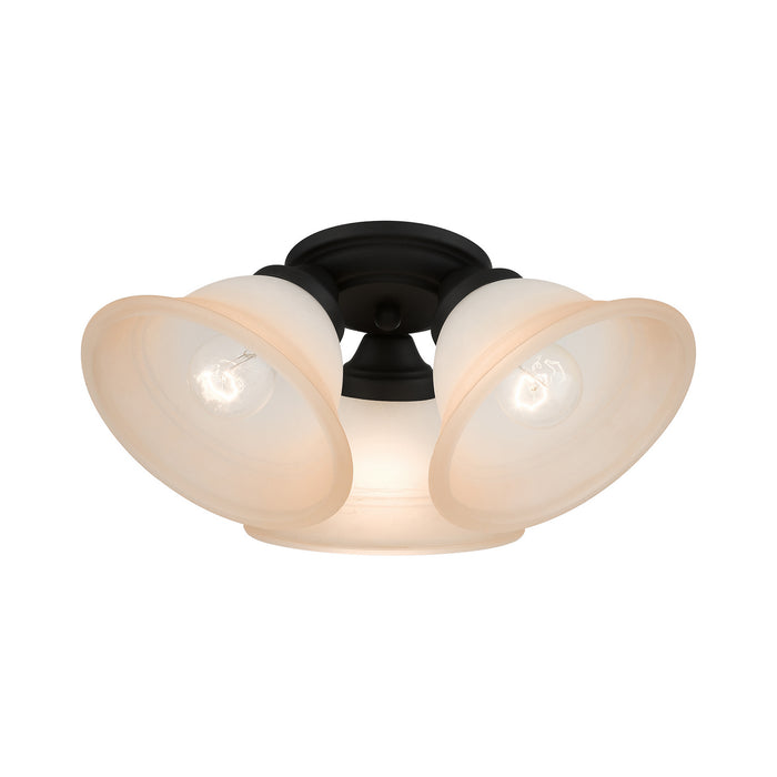 Livex Lighting - 40729-04 - Three Light Flush Mount - Wynnewood - Black