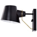 Nuvo Lighting - 60-7381 - One Light Vanity - Baxter - Black / Burnished Brass