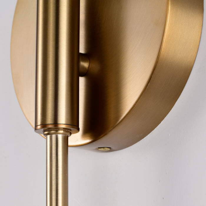 Nuvo Lighting - 60-7392 - One Light Wall Sconce - Trilby - Matte White / Burnished Brass
