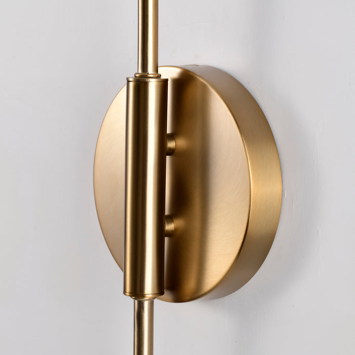 Nuvo Lighting - 60-7393 - Two Light Wall Sconce - Trilby - Matte Black / Burnished Brass