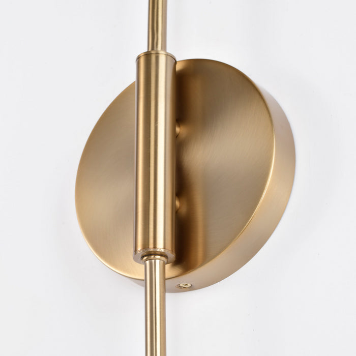 Nuvo Lighting - 60-7394 - Two Light Wall Sconce - Trilby - Matte White / Burnished Brass