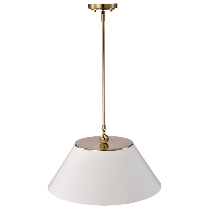 Nuvo Lighting - 60-7415 - Three Light Pendant - Dover - White / Vintage Brass