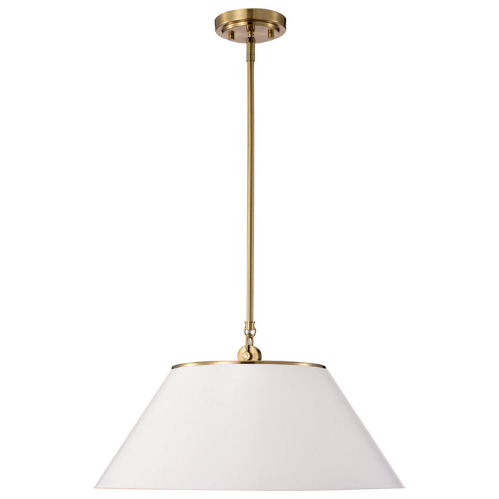 Nuvo Lighting - 60-7415 - Three Light Pendant - Dover - White / Vintage Brass