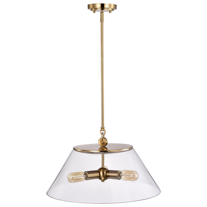 Nuvo Lighting - 60-7416 - Three Light Pendant - Dover - Vintage Brass