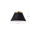 Nuvo Lighting - 60-7417 - Three Light Flush Mount - Dover - Black / Vintage Brass