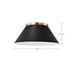 Nuvo Lighting - 60-7420 - Three Light Flush Mount - Dover - Black / Vintage Brass