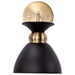 Nuvo Lighting - 60-7458 - One Light Wall Sconce - Perkins - Matte Black / Burnished Brass