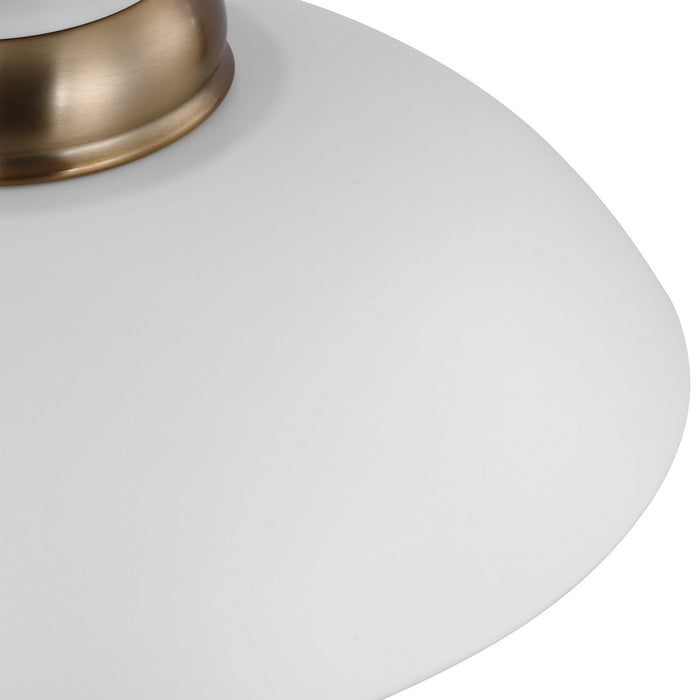 Nuvo Lighting - 60-7463 - One Light Pendant - Perkins - Matte White / Burnished Brass