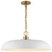 Nuvo Lighting - 60-7486 - One Light Pendant - Colony - Matte White / Burnished Brass
