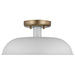 Nuvo Lighting - 60-7490 - One Light Flush Mount - Colony - Matte White / Burnished Brass