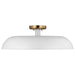 Nuvo Lighting - 60-7496 - One Light Flush Mount - Colony - Matte White / Burnished Brass