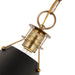 Nuvo Lighting - 60-7521 - One Light Pendant - Outpost - Matte Black / Burnished Brass