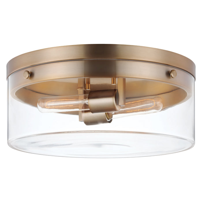 Nuvo Lighting - 60-7536 - Two Light Flush Mount - Intersection - Burnished Brass