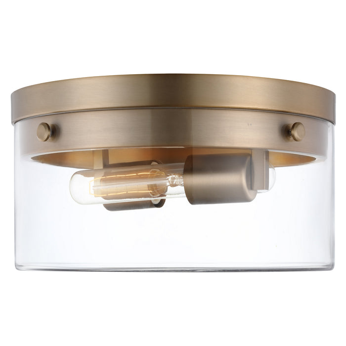 Nuvo Lighting - 60-7537 - Two Light Flush Mount - Intersection - Burnished Brass